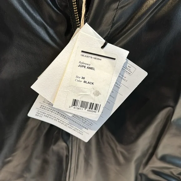 Isabel Marant black coated-silk mini skirt